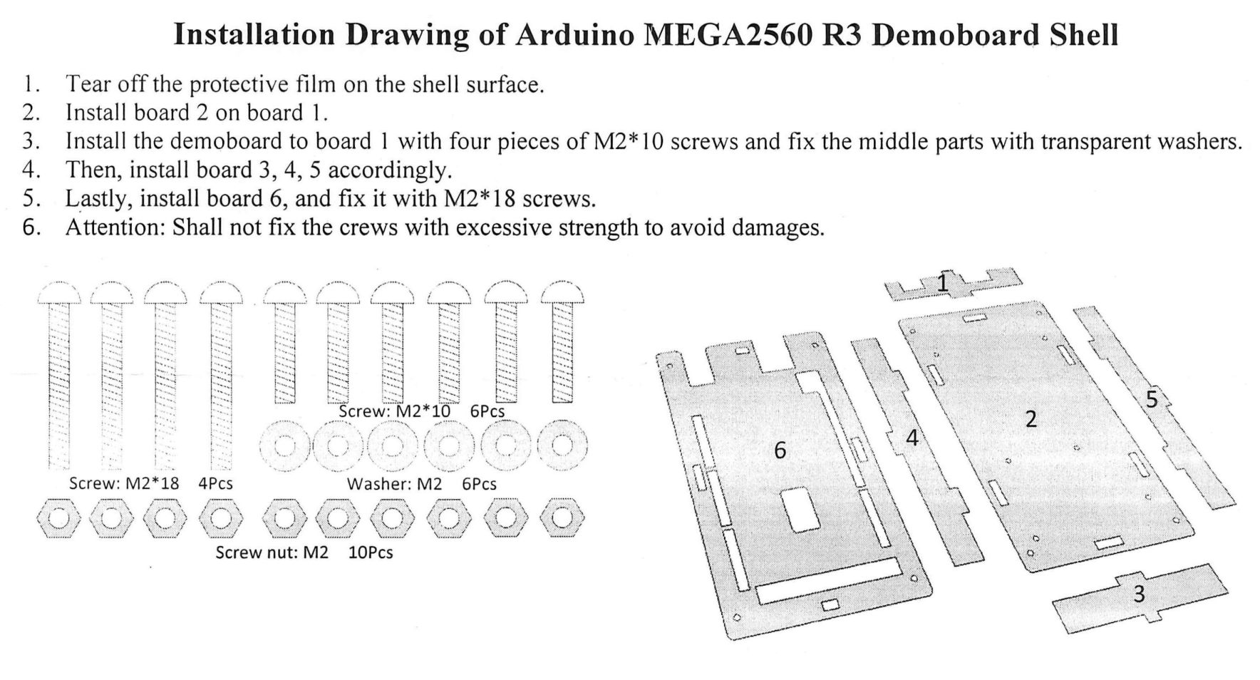 Arduino MEGA casing transparant handleiding